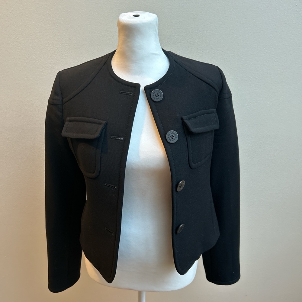 Burberry London Wool Military Cropped Jacket - Size 4